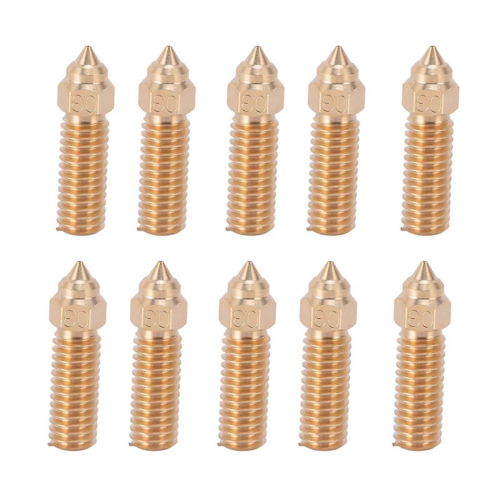 10pcs 3D Printer Extruder Brass Nozzles High Temperature Resistance Wear Resistant for Creality K1 for CR M4 for Vyper for Kobra