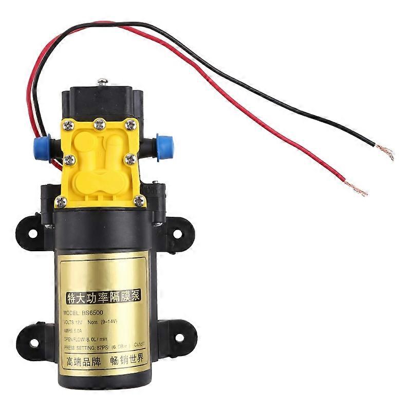 12V 8L/min Stor flowhastighed Landbrugs elektrisk vandpumpe Højtryksmembranpumpe til vandsprøjte Bilvask Drop Ship