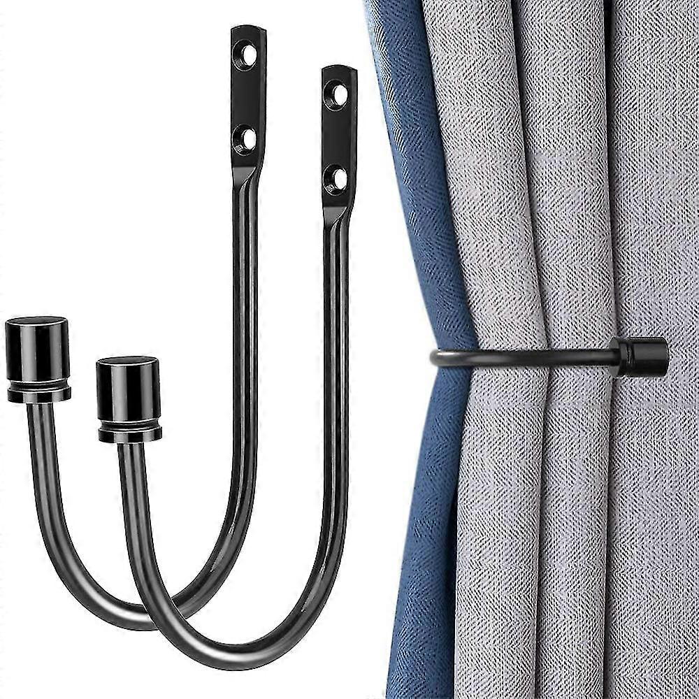 2pcs Metal Curtain Holdbacks, Decorative Wall Mounted Drapery Tiebacks