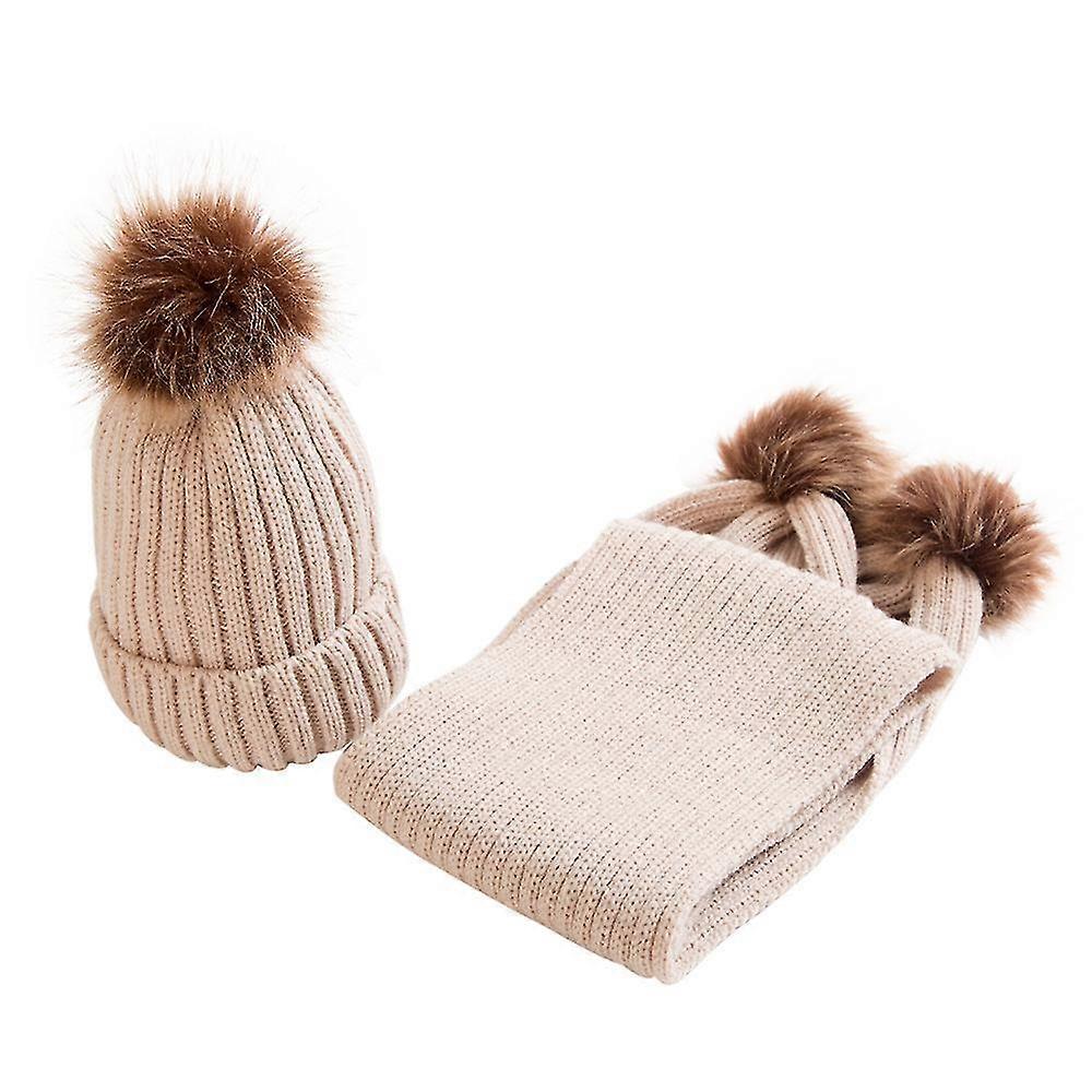 1 gorro de bebé y guantes (Beige)