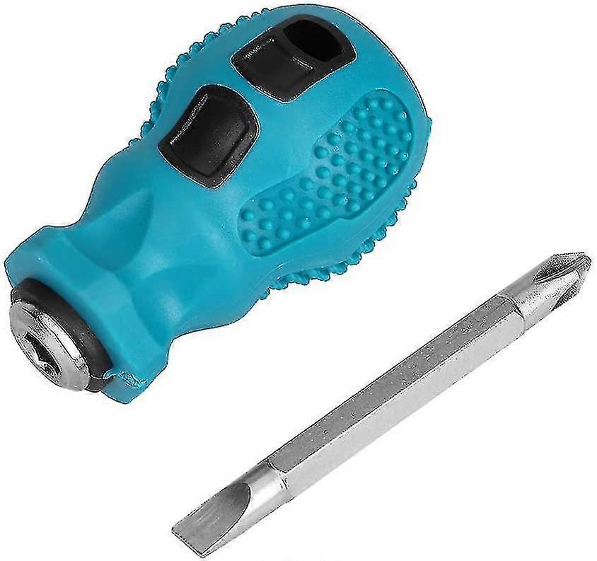 Dual Purpose Screwdriver, Short Screwdriver Screwdriver Screwdriver Mini Magnetic Cross Slotted Screwdriver