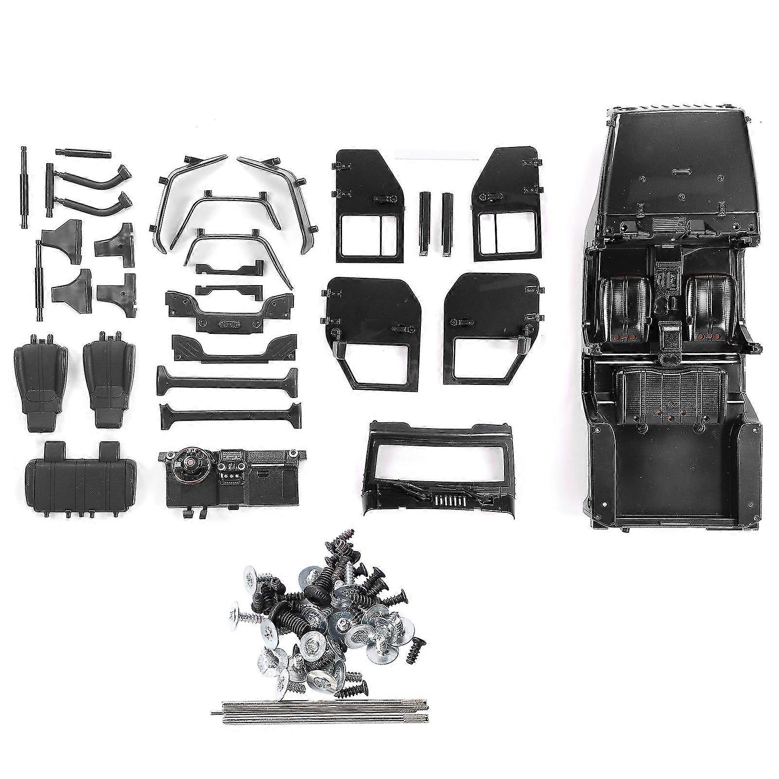 Black 313mm Wheelbase Open Car Body Shell Accessory compatible with SCX10 90046 RC Car