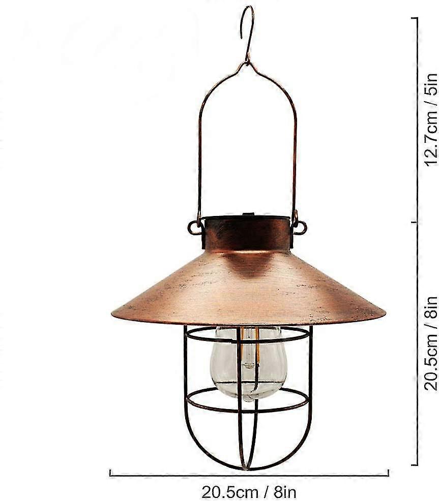Hanging Solar Lantern With Hook, Led Solar Light With Warm White
