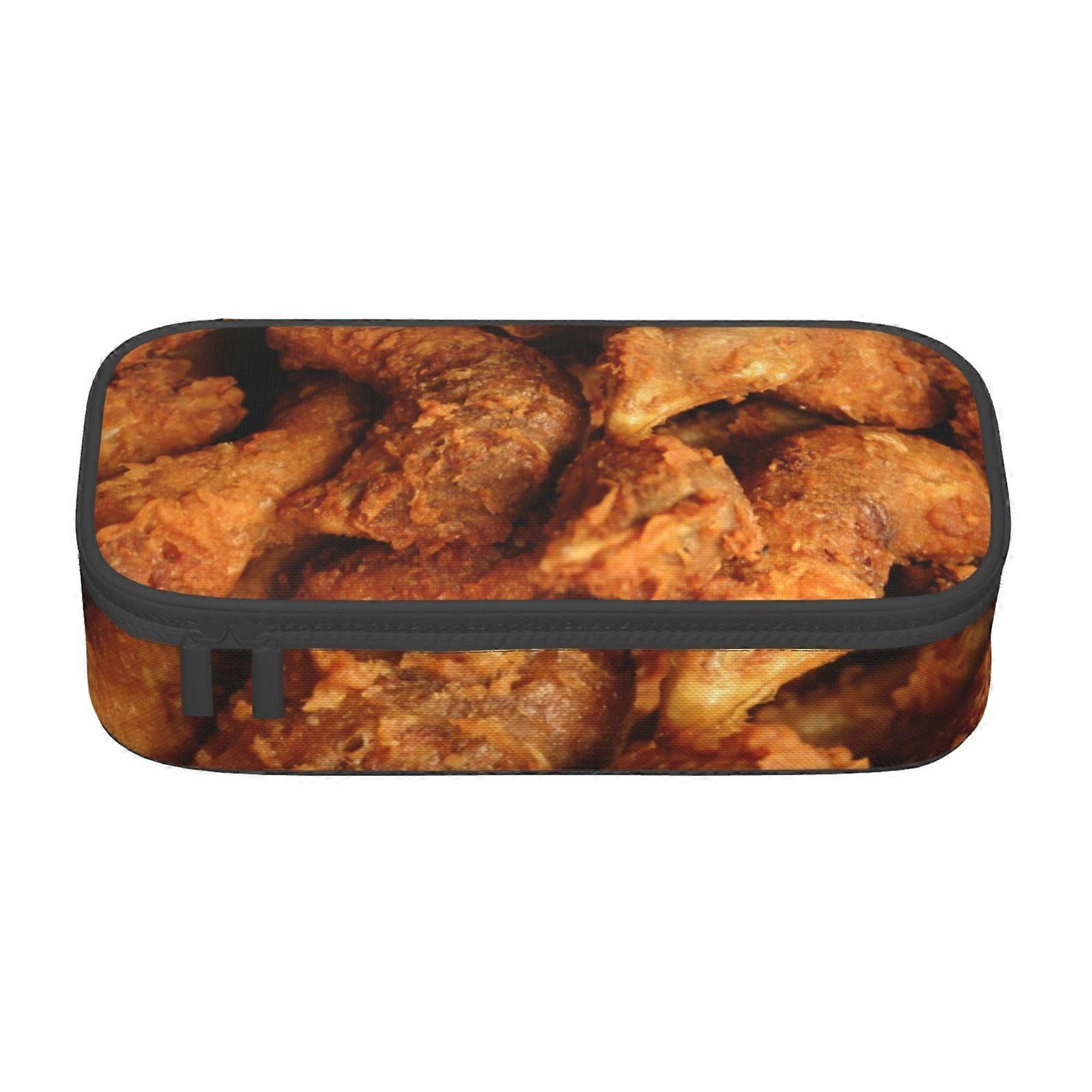 البيرة والدجاج المقلي الساقين مقلمة حقيبة مكياج كبيرة السعة الحقيبة قلم رصاص حقيبة لوازم مكتبية القرطاسية صندوق قلم رصاص مع سحاب 1