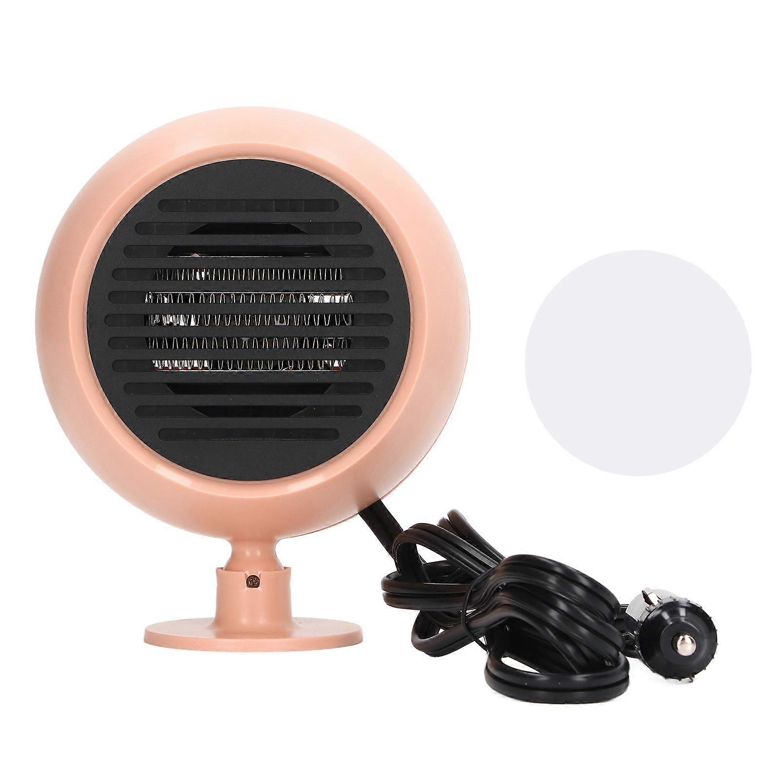 Car Heater Multi Angle Rotation Planetary Car Heater Portable Windshield Defogger Defroster Pink 24V