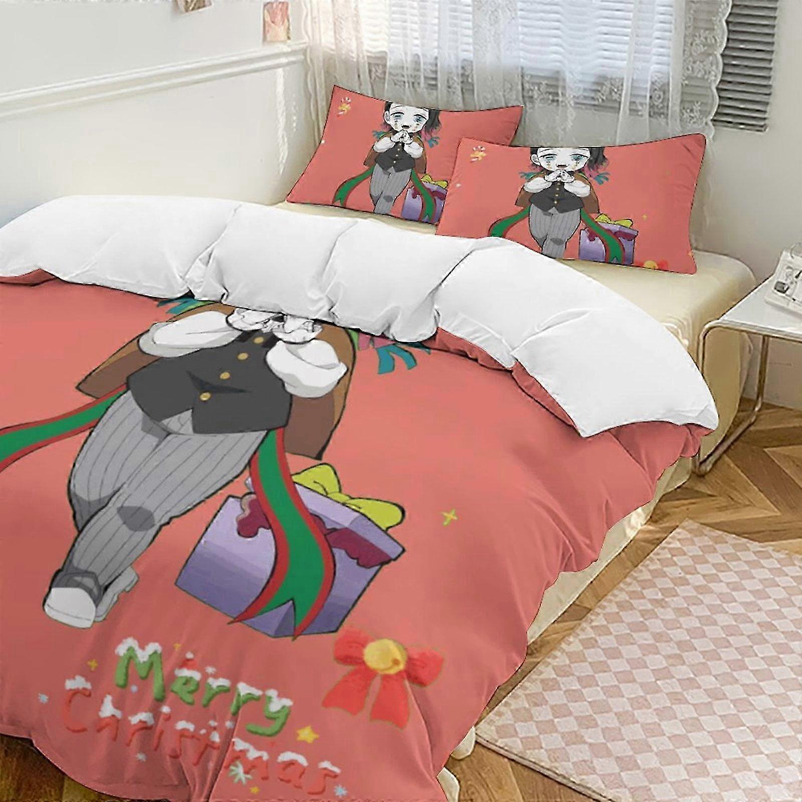 Demon Blade Bedding Set, Comfortable and Lightweight -Piece Cartoon Bedding Set (Available in Multiple Sizes)
