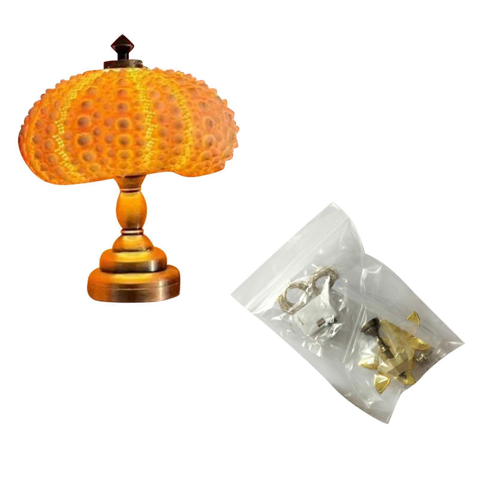 Mini simulado mar uriço shell lâmpada decorativa estudo quarto usb luz noturna, 100% novo