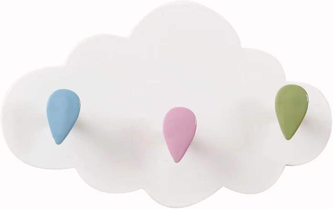 Cute White Cloud Hooks Creative Adhesive Coat Hook Decorative Wall Hooks For Key Towel