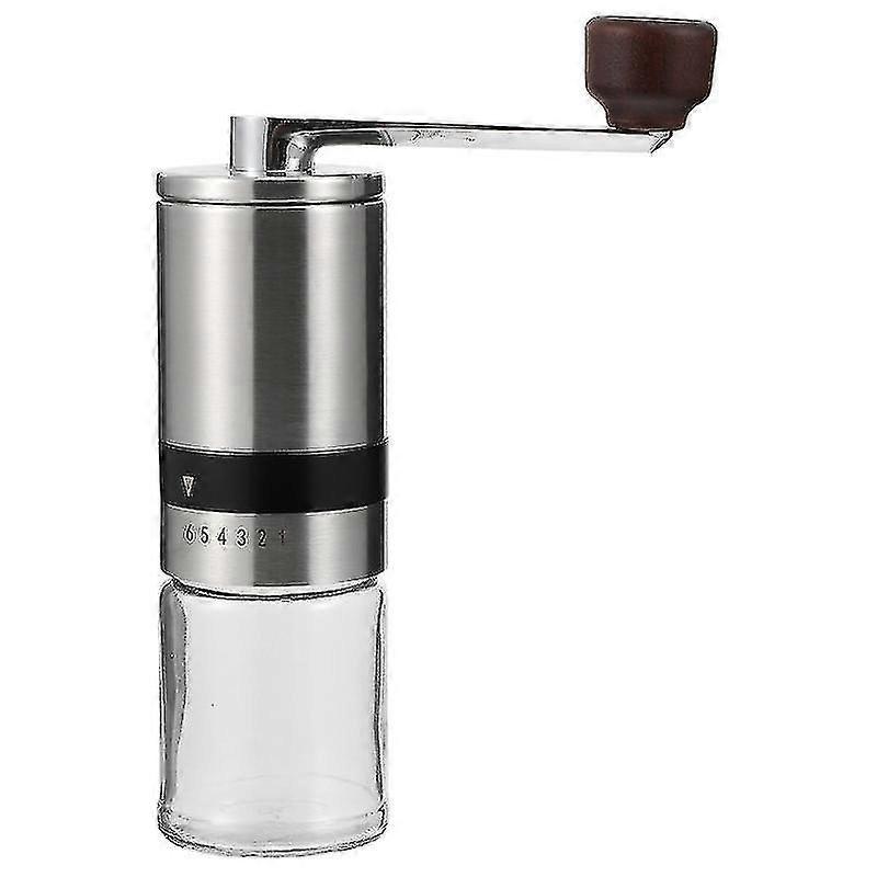 Brown Garage Floor Mat 1 Piece Portable Manual Coffee Machine Detachable Coffee Bean Grinder