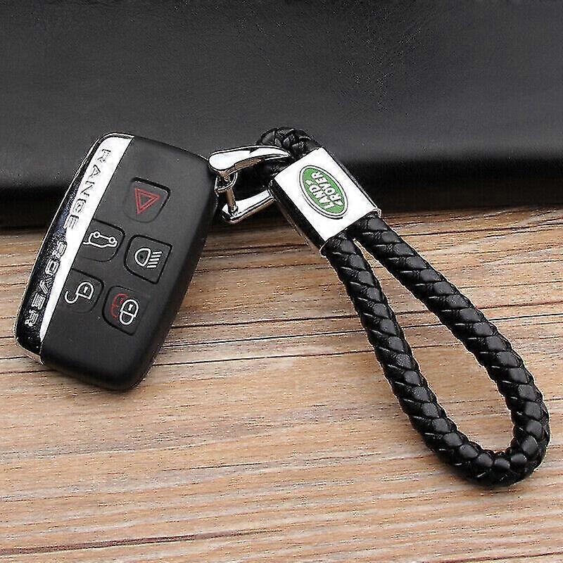 Läder bil logotyp bil nyckelring nyckelring för land rover defender range rover