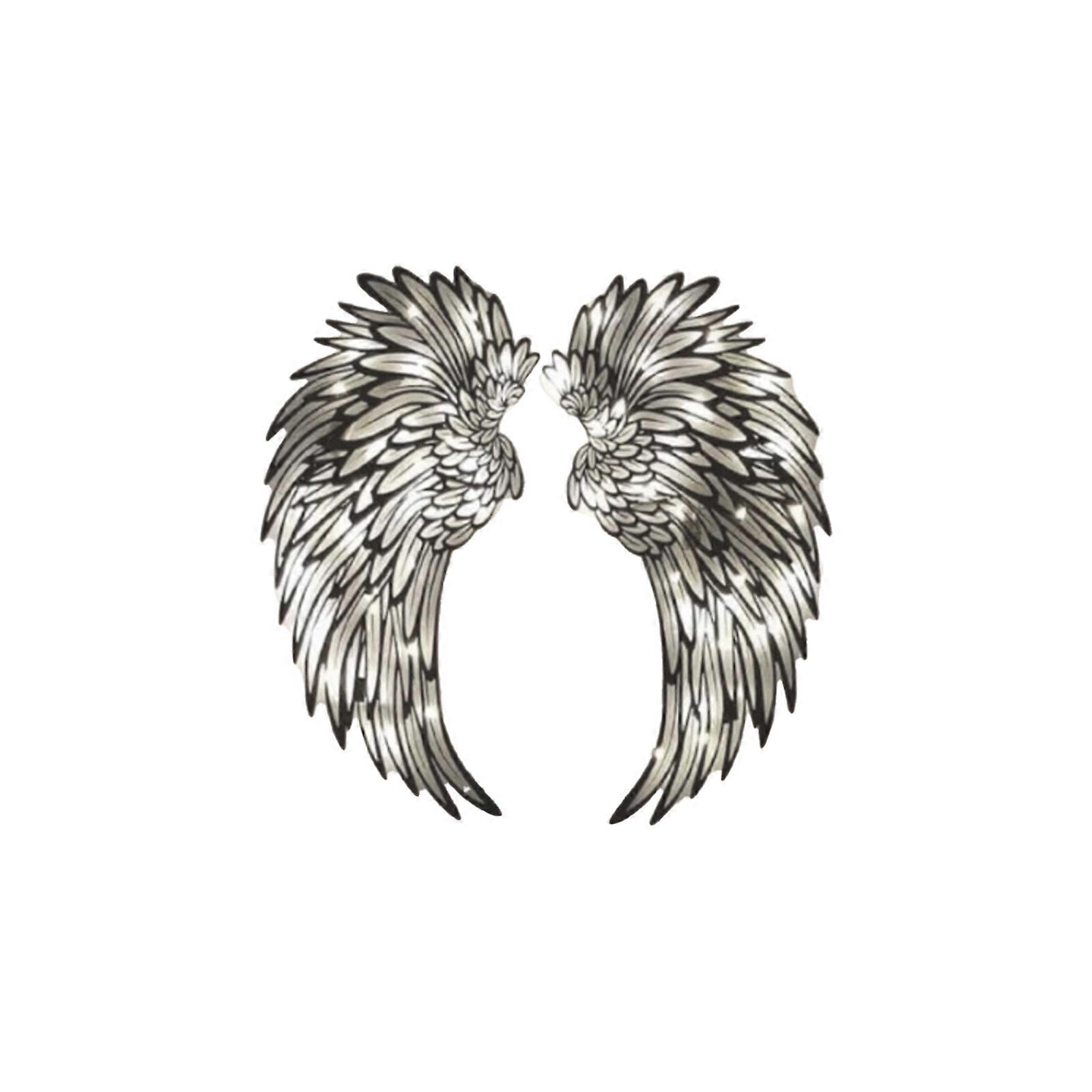 כנפי מלאך תפאורה מתכת מגולפת קיר אמנות קישוט 45 ס"מ / 35 ס"מ