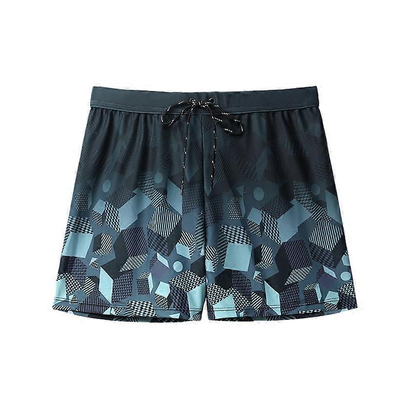 Men's Loose Boxer Print Swim Shorts, Soft and Quick-dry