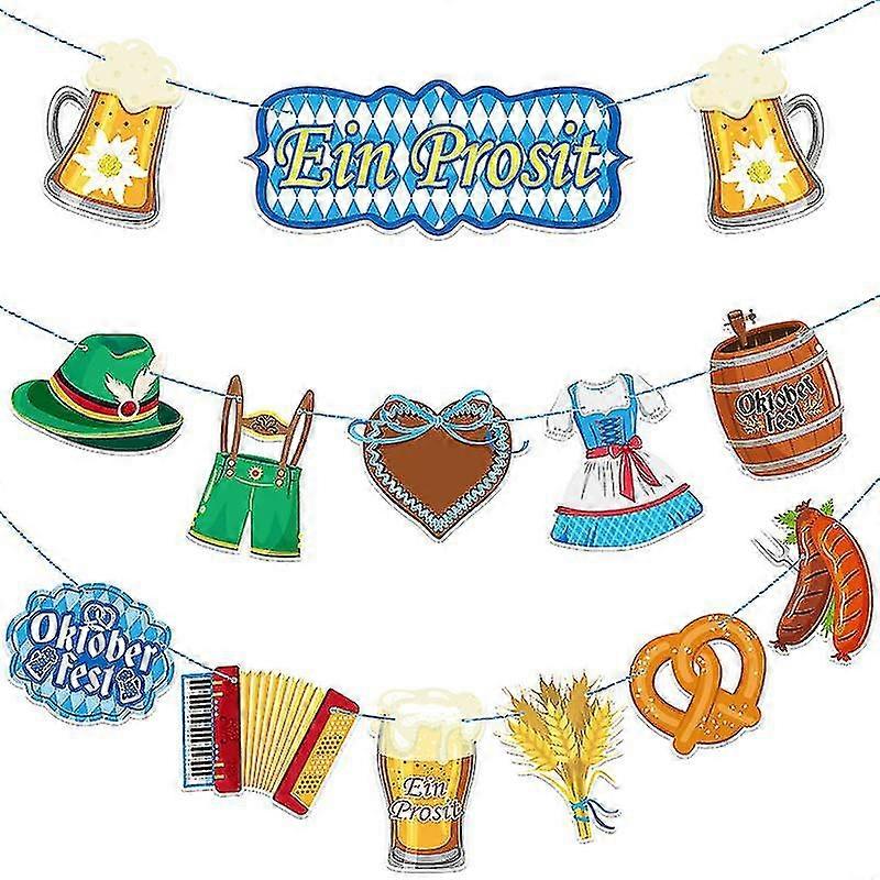 Pretyzoom Oktoberfest Tabela Afiş Oktoberfest Bavyera Alman Partisi Bunting Party Fonfonlama Dekorasyonu