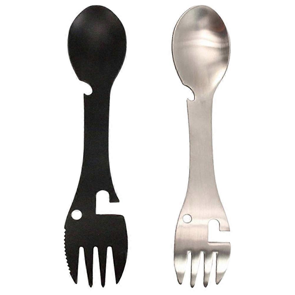 2Pcs Camping Spork Multi-function Spork Lightweight Outdoor Spork Multi Tool Spork