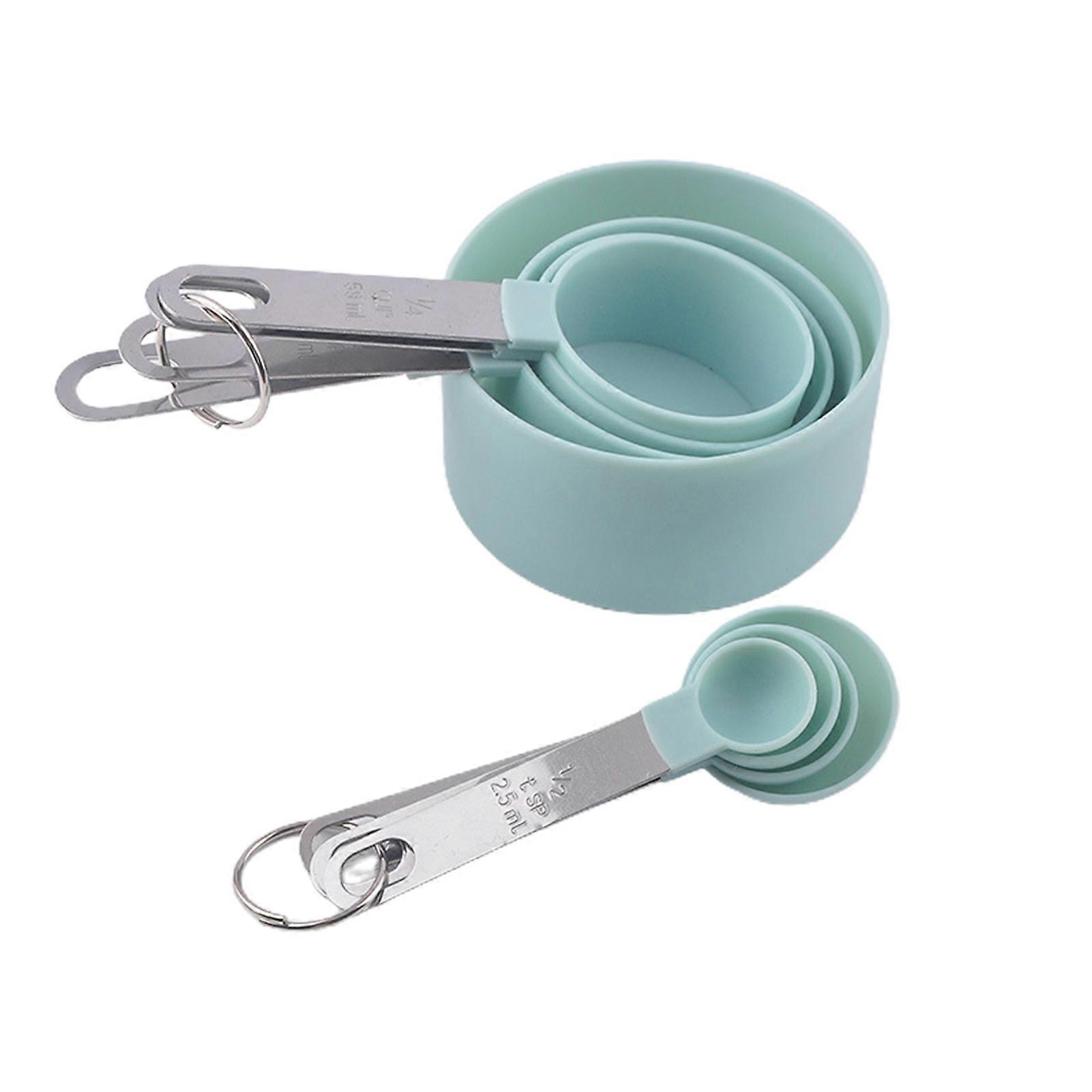 8Pcs/Set Household Plastic Measuring Cup Spoon with Handle Home Dishwasher