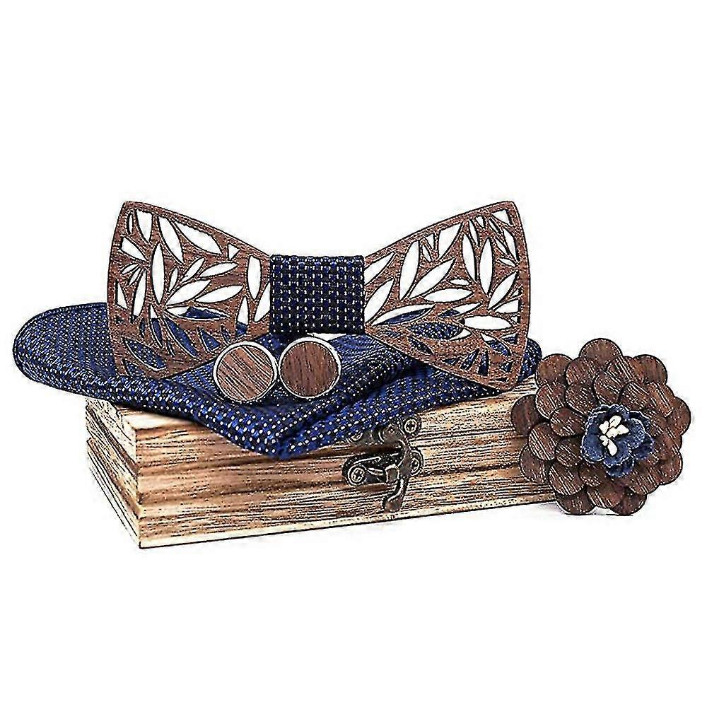 Klassisk handgjord träfluga för män, rosett, handgjord träfluga