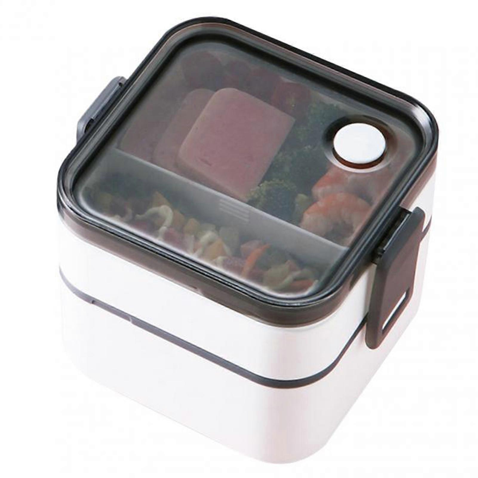 Lunch Box Separate Type Microwave Heating Portable Student Bento Food Container Tableware for School