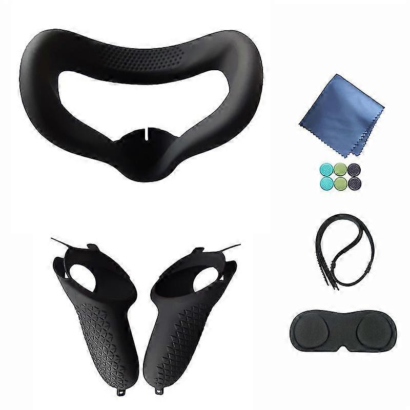 أسود جديد Oculus Quest2 سيليكون قناع مضاد للتسرب قناع العين كويست الجيل الثاني بدلة واقية كويست2 الملحقات