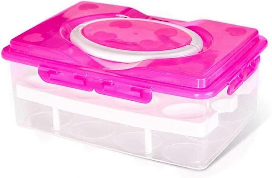 Egg Container Storage Dispenser Holder for 24 Eggs Multifunctional Box Transport Box