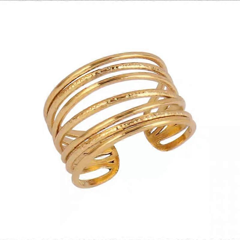 filled Adjustable wire wrap ring, thumb ring, pregnancy ring