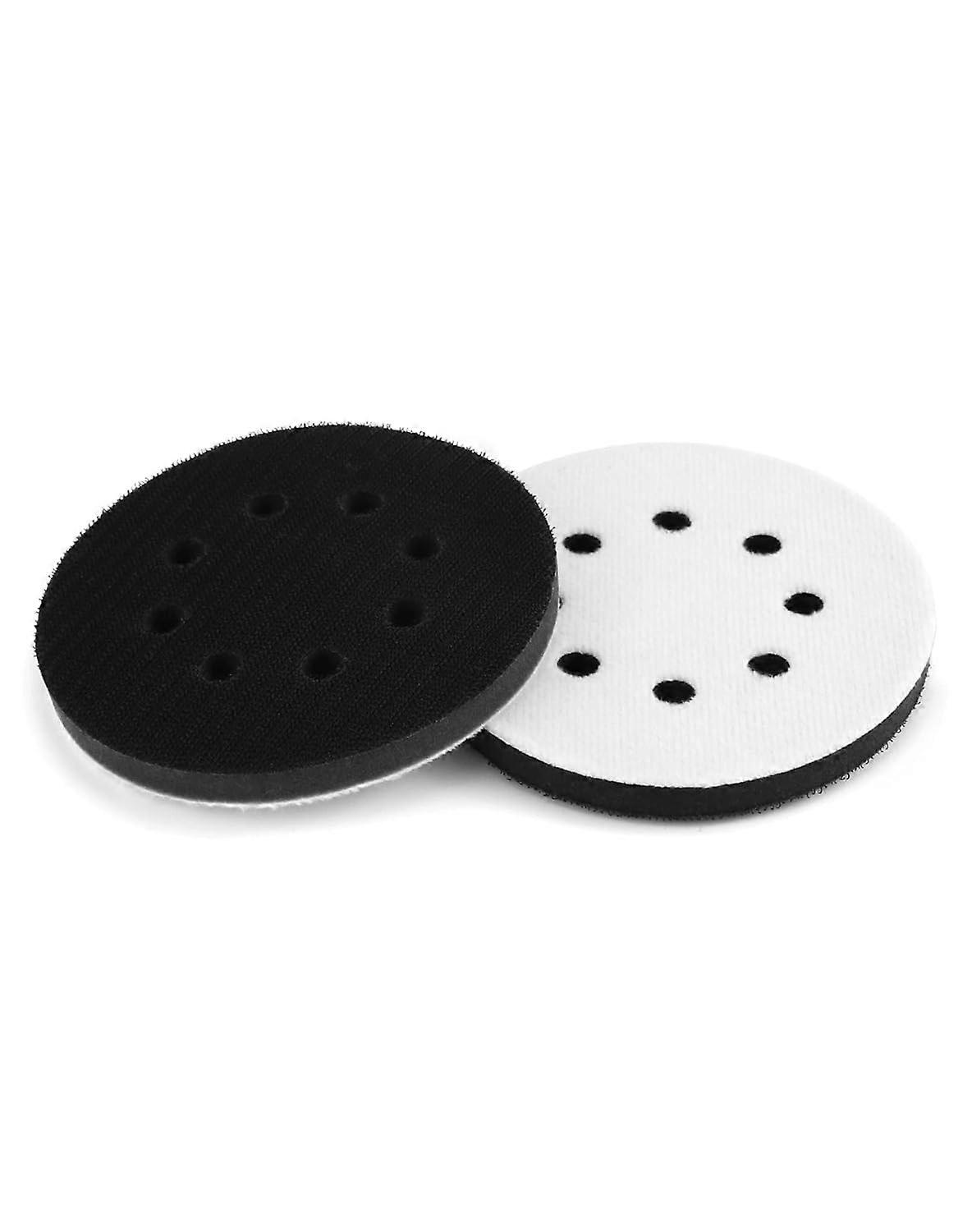 2PCS Soft Sponge Interface Pad for Eccentric Sanders, 125mm 8 Holes Hook & Loop Soft Pad Sanding Pad, Impact Resistant Low Noise