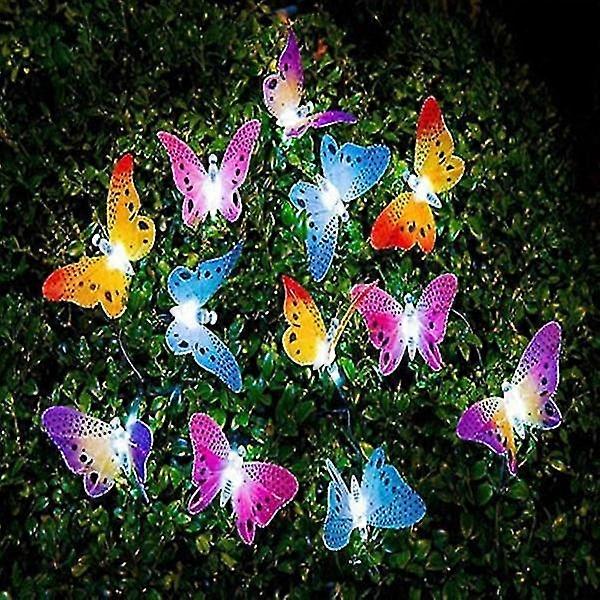 String light outdoor butterfly solar LED waterproof battery 4m 12