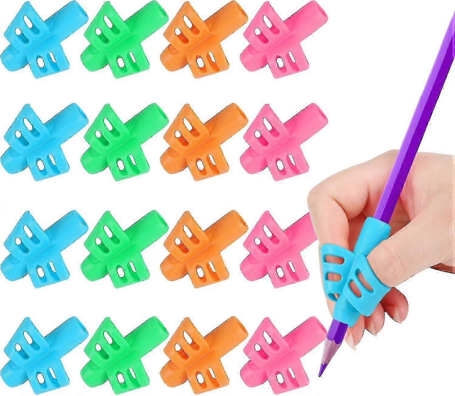 16 حزمة مقابض قلم رصاص للأطفال الكتابة اليدوية ، حامل قلم رصاص للأطفال ، مقابض قلم رصاص تدريب مريحة ، أداة كتابة للأطفال الصغار ، أطفال ، 2024 بينغ