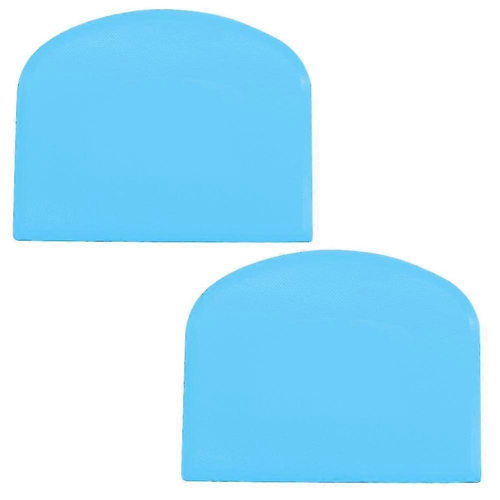 2pcs Plastic Dough Scraper Bowl Scraper, Food-grade Bench Scraper, Flexible Dough Cutter, Multipurpose