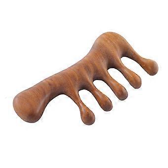 Holzkamm Holz Massagekamm Kopfhautmassagegerät Handgemachter Sandelholzkamm Breitzahnholzkamm für Frauen Männer