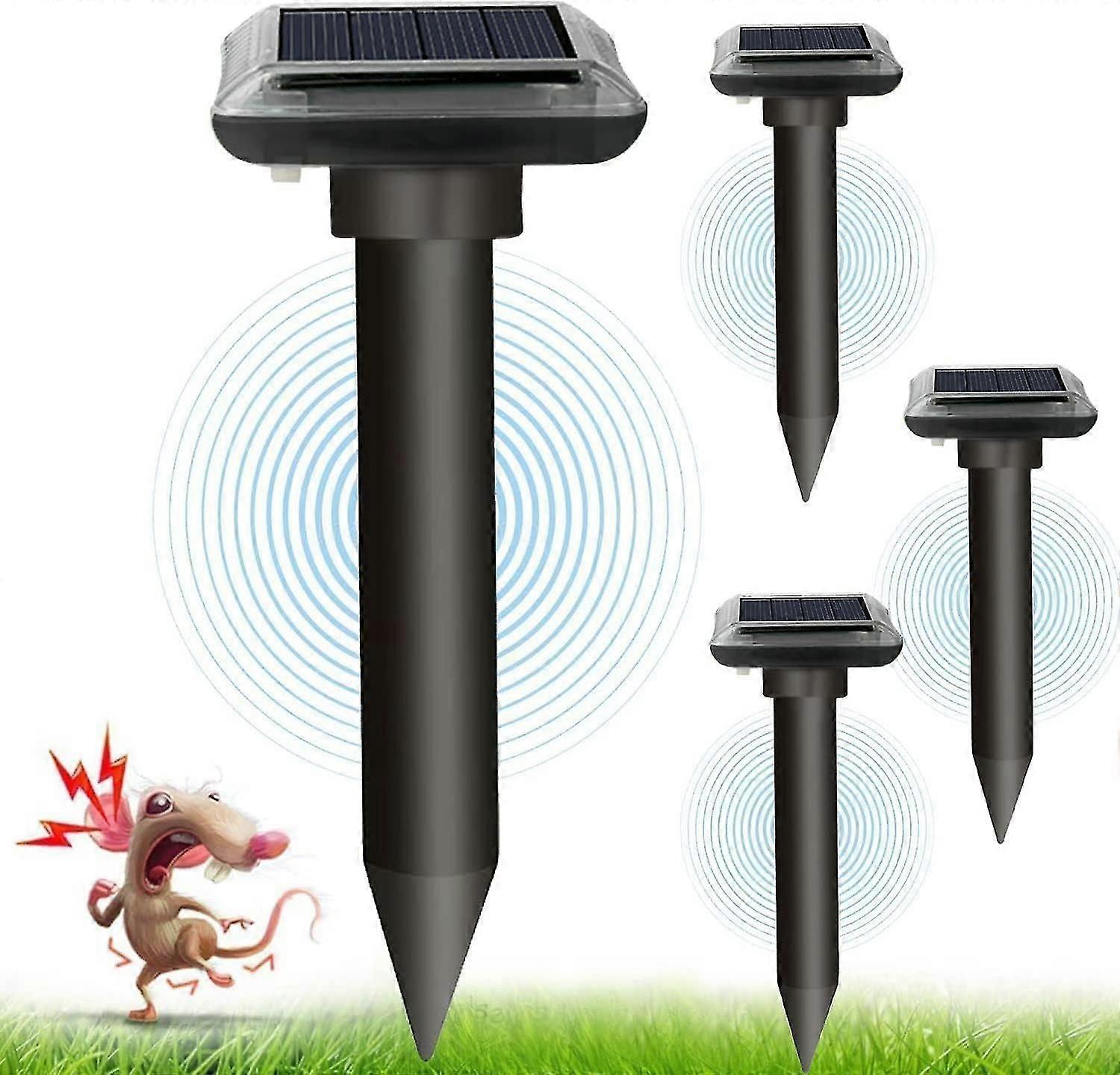 Sonic Mole Deterrent Devices,chipmunk Repellent,snake Repellent,deterrents For Garden Outdoor Waterproof,pest Deterrent Repelling Mole, Gopher, Mole