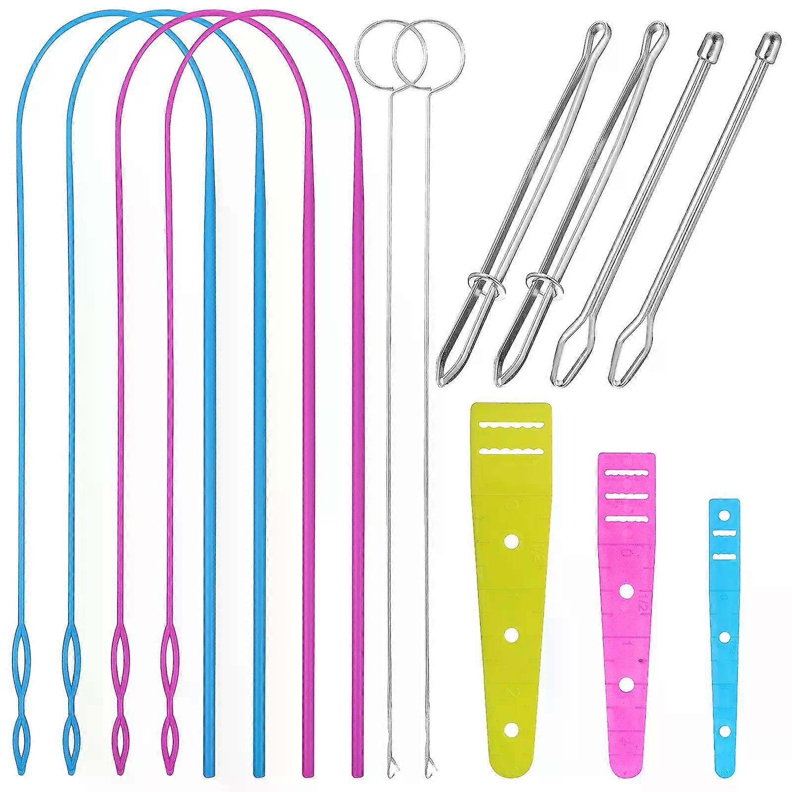 Loop Turner Beading Tool Hook Belt Sewing Drawstring Threader For Pants Stainless Steel Threaders Beads
