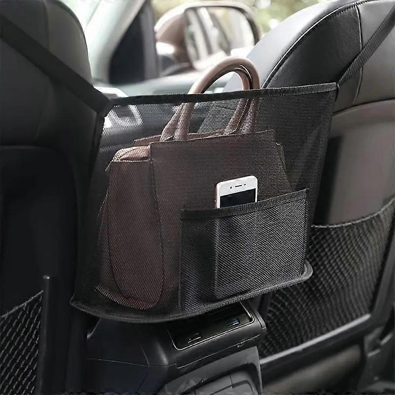 1pc Car Storage Hanging Bag Seat Back Double-layer Multifunctional Hanging Organizer Bag for Car Storage