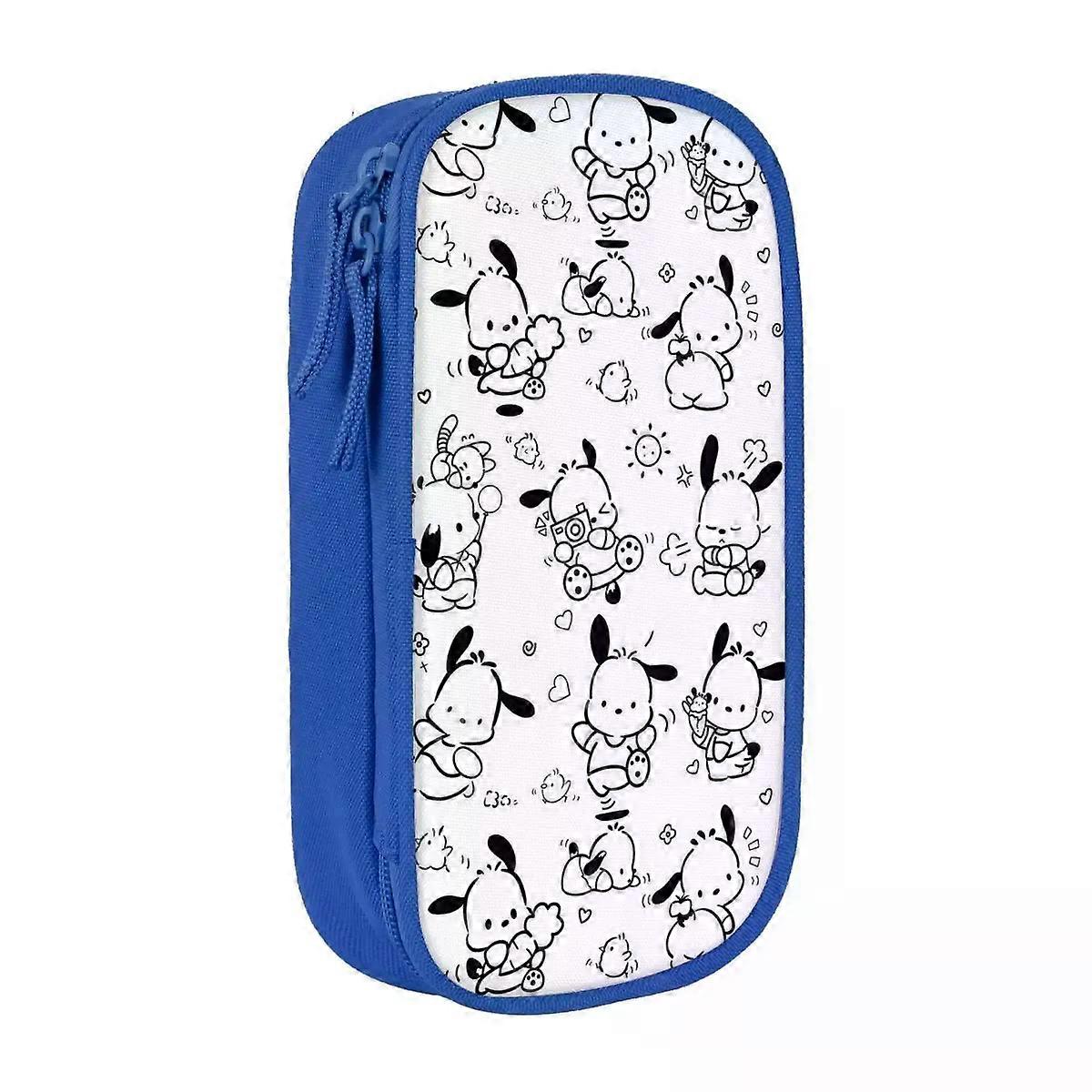 f75 Pochacco حقائب أقلام رصاص الكرتون جميل Kawaii القلم حقائب طالب كبير التخزين المدرسة قلم رصاص الحقيبة jbfq75