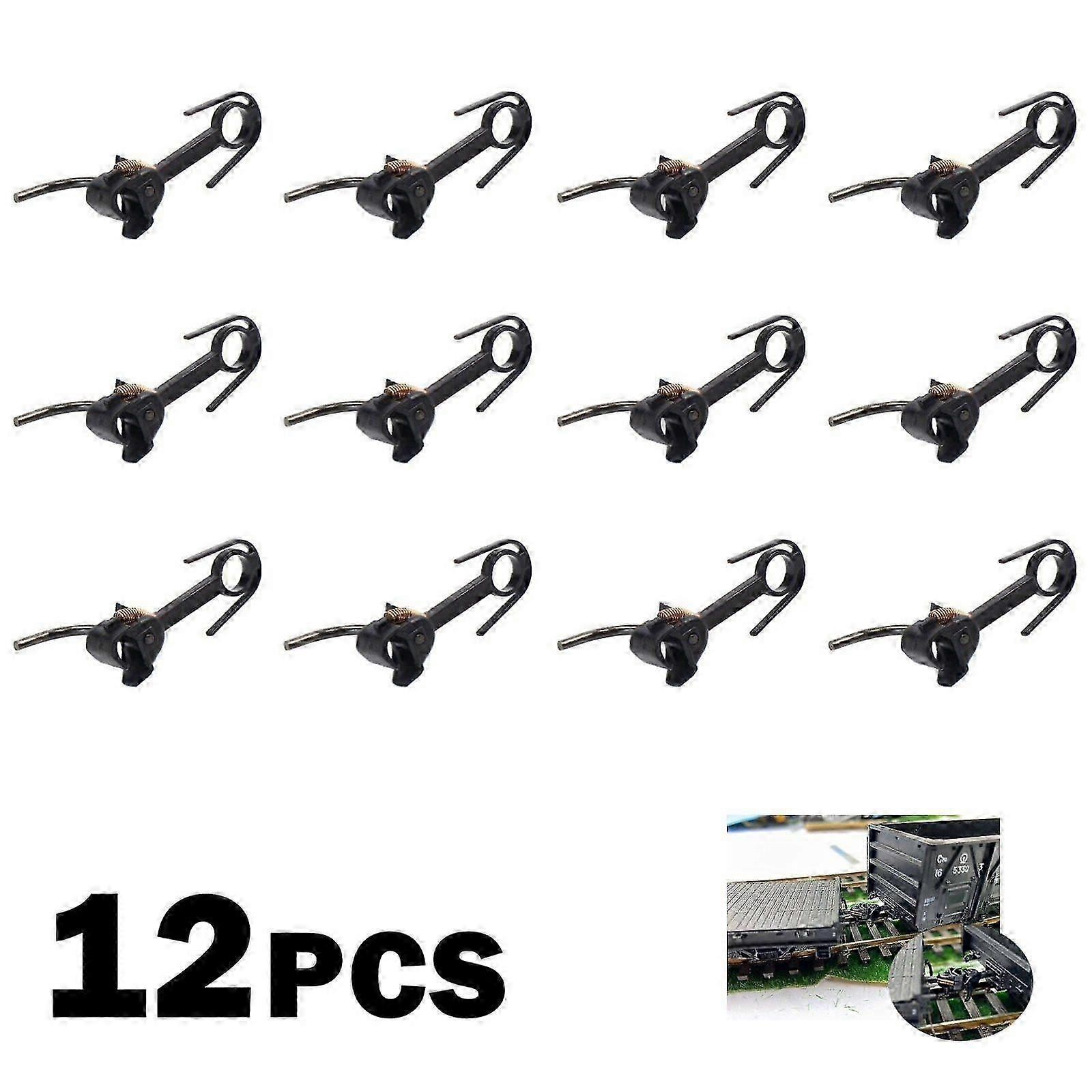 12x Model Couplers HO scale 1:87 Model Train Knuckle Spring Coupler Coupling Udf