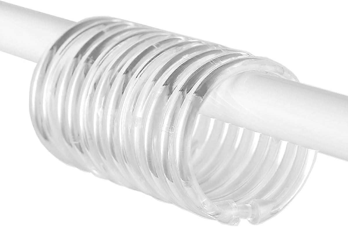 12 PCS Clear Plastic Shower Curtain Rings, Heavy-Duty, Easy Glide, Compatible with Standard Shower Rods