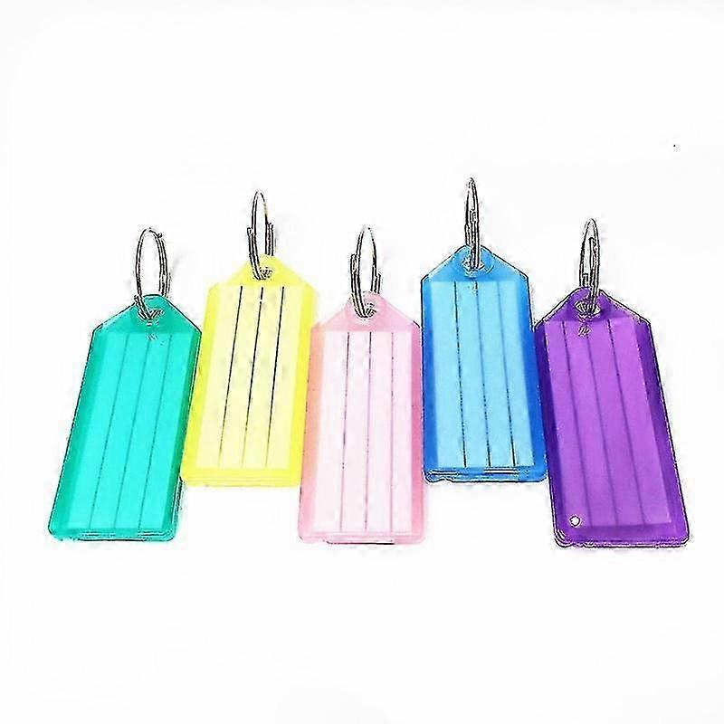 Key Tags, Coloured Plastic Key Fobs Tags Key Rings With Labels Is Used For The Name Id Tags Of The Key,luggage,pet And Bag,writable Paper Card Keyring