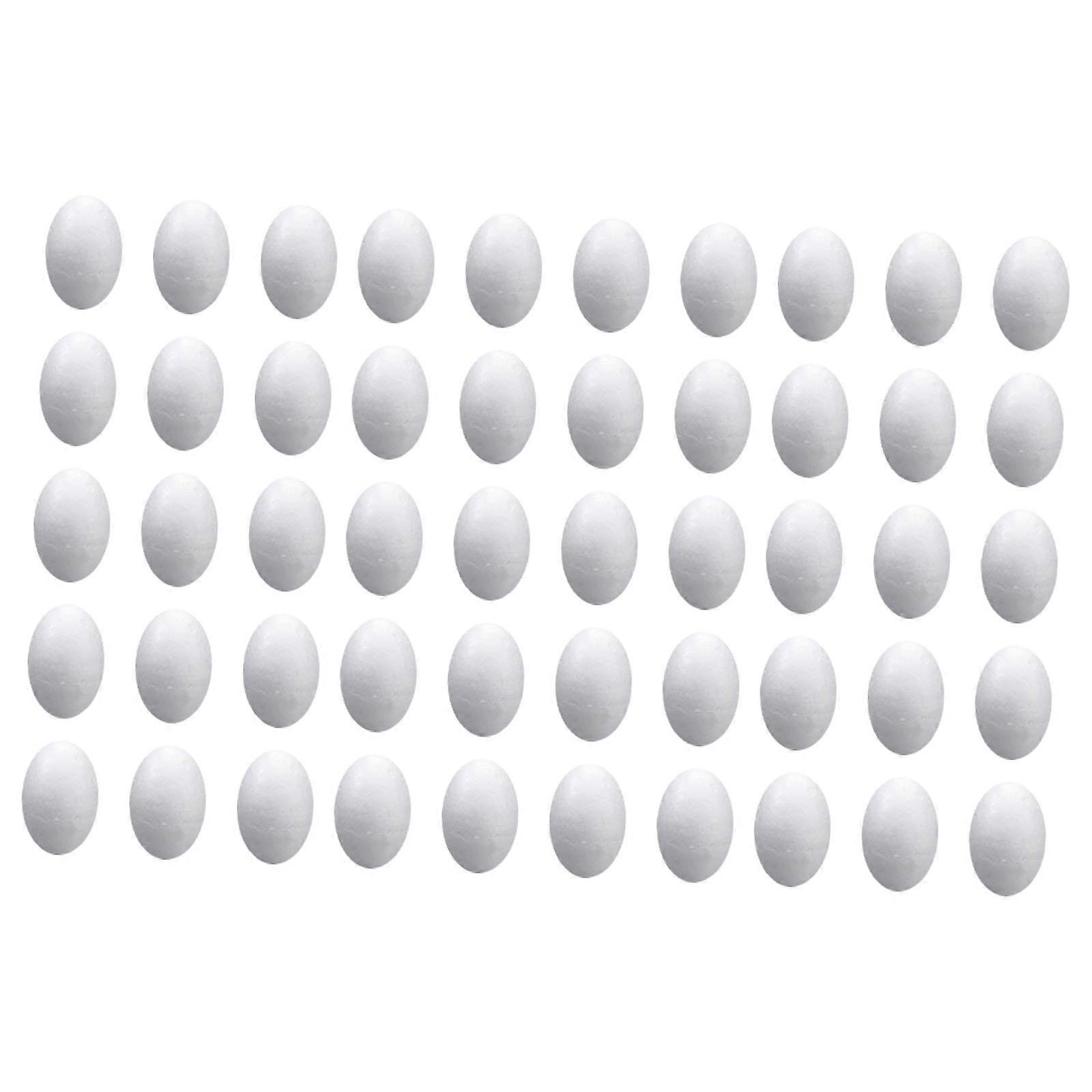 Foam Eggs Faux Eggs Unpainted Polystyrene Eggs Easter Eggs for Halloween