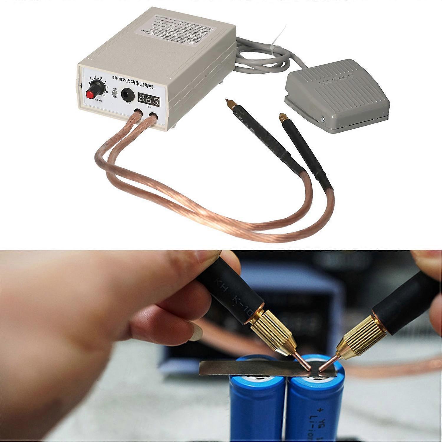 5000W Battery Spot Welder Handheld Spot Welding Machine Portable 0-800A Current Adjustable Welders
