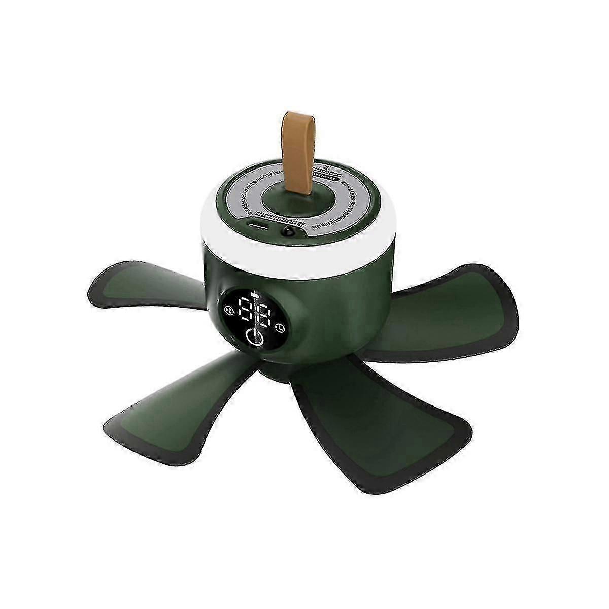 8000mah Ceiling Fan Timing Camping Fan Usb Rechargeable Remote Control 4 Gears Cooler With Led Lamp