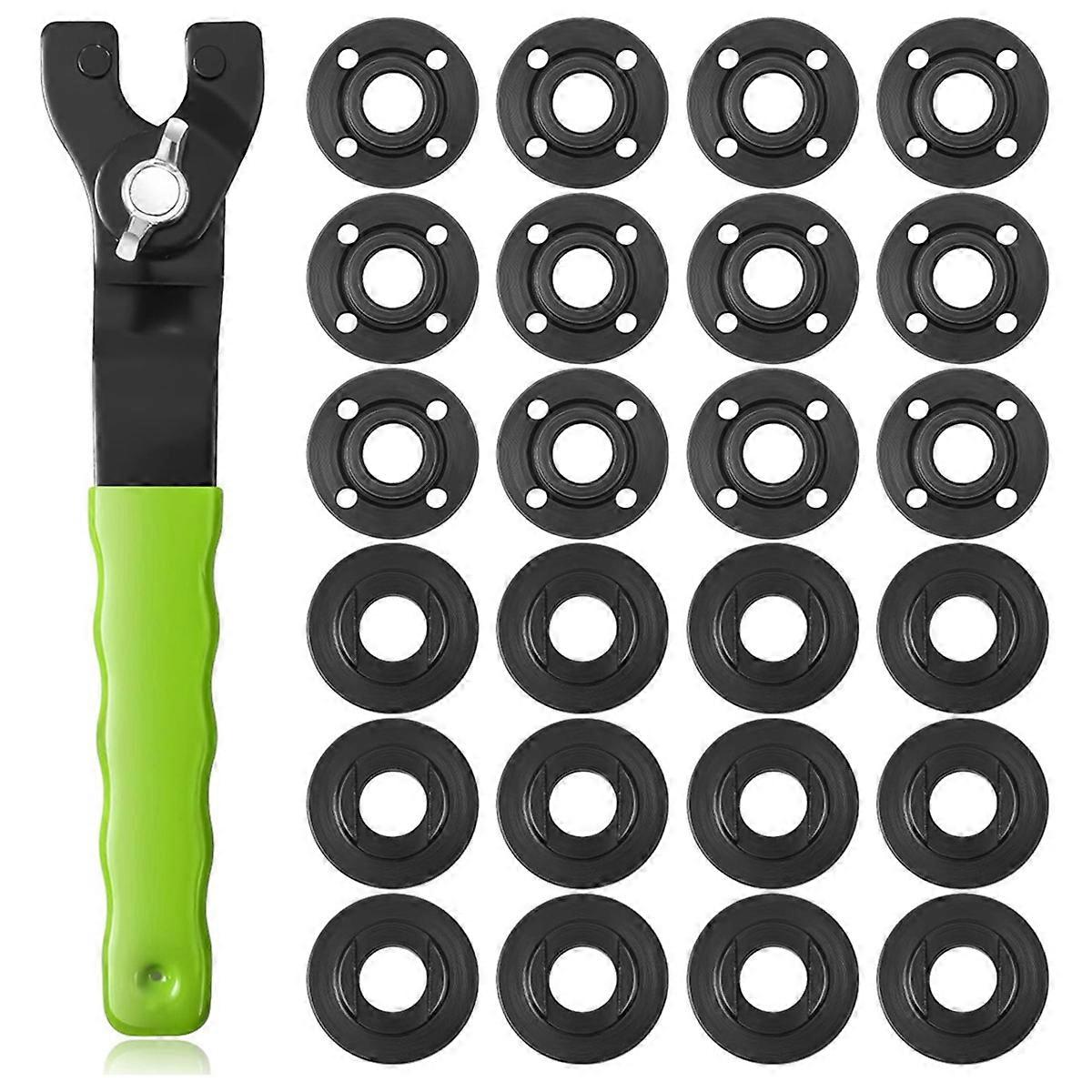 25Pcs Angle Grinder Nut Angle Grinder Wrench Kit 5/8inch-11 Flange Metal Lock Nut Wrench,Angle Grin