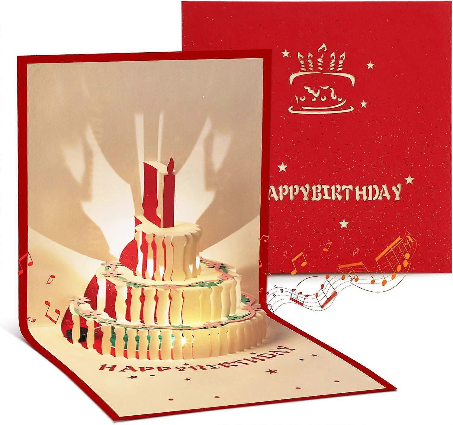 Musical Birthday Card, Touch-Activated, 3D Pop Up