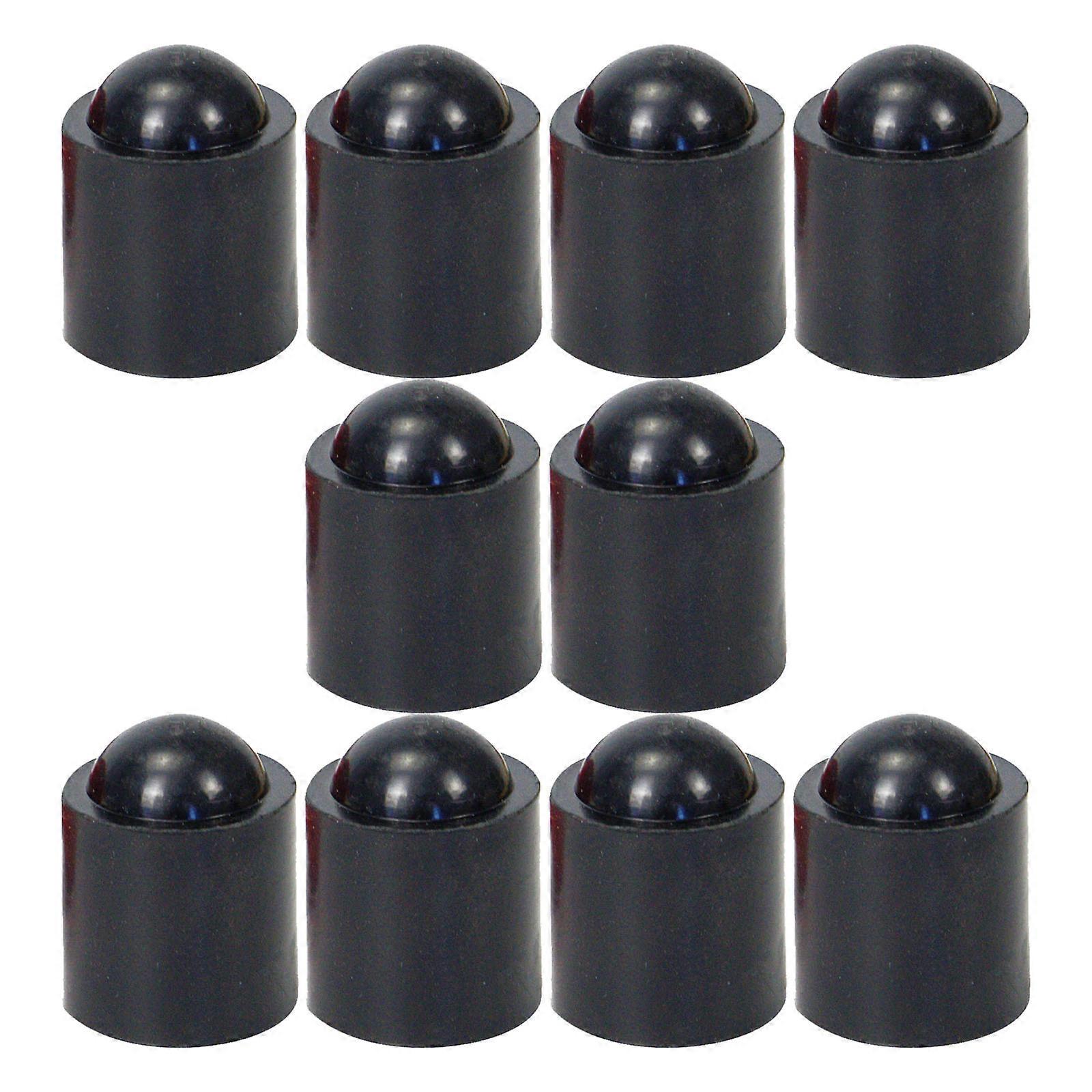 10pcs Billiard Cue Bottom Protectors Sleeve Club Tail Absorber Pool Cue End Caps for Pool Enthusiasts  Black