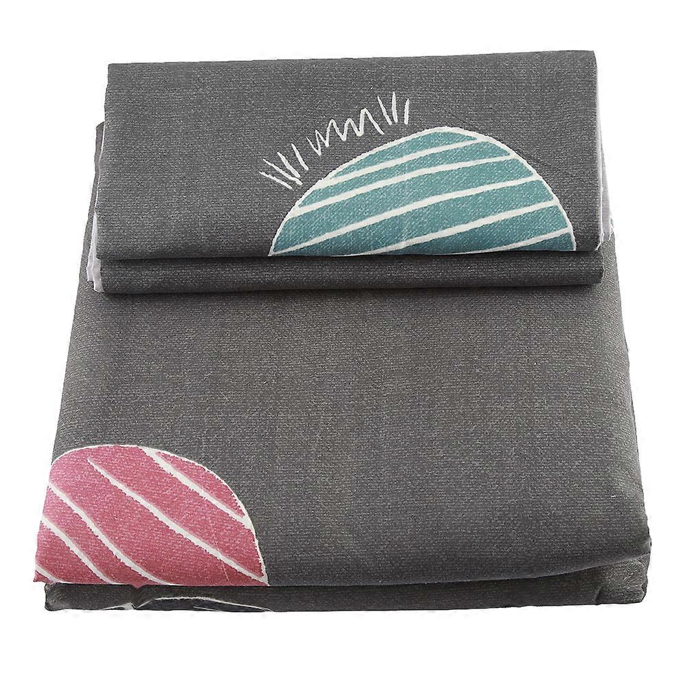 3 Pcs / Set Modern Style 100% Polyester Bedding Set Pillowcase Fitted Sheet (King)