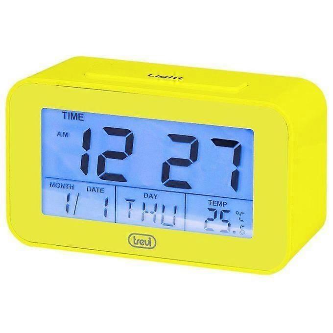 Reloj digital - TREVI - SLD 3P50 - Pantalla LCD grande - Alarma programable - Amarillo