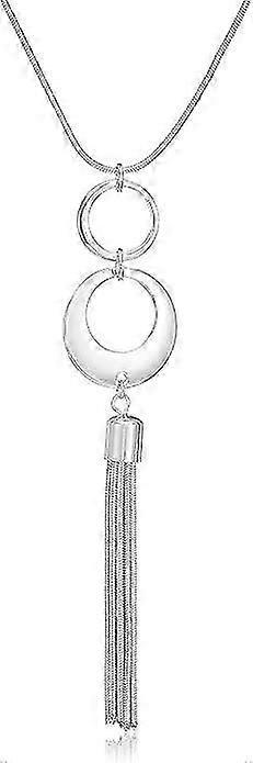 Nine West Classics Silvertone Multi Circle Bib Necklace