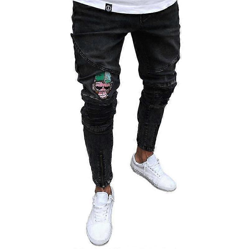 Men Skinny Ripped Denim Jeans