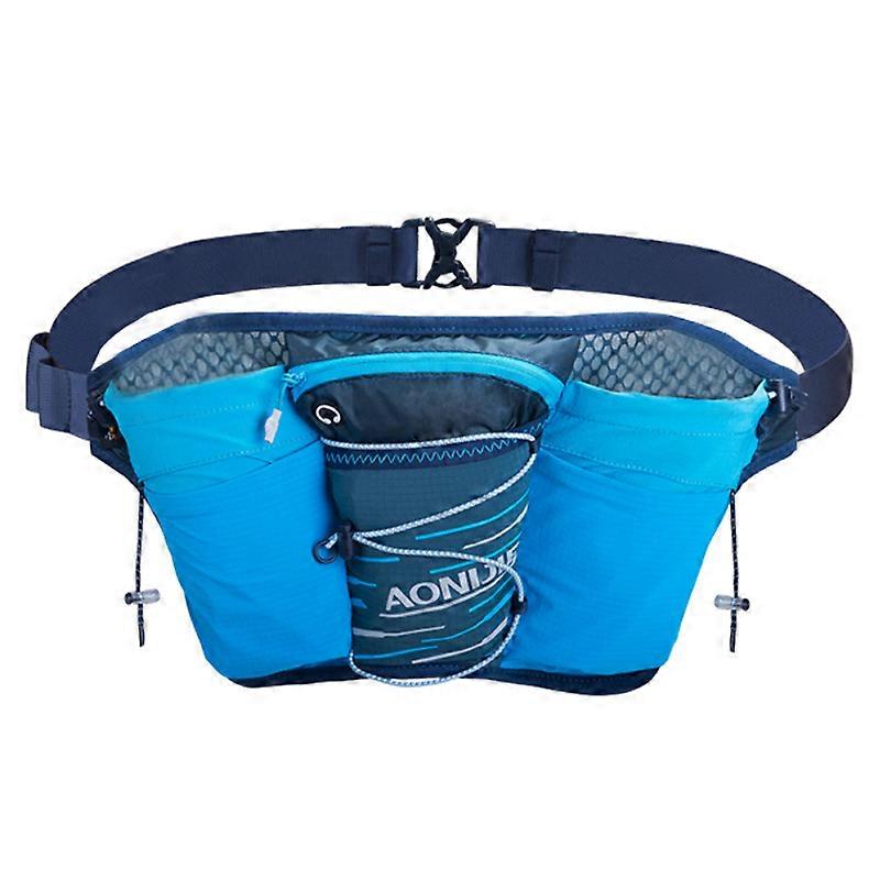 AONIJIE Waist Bag Belt Hydration Pack Double Water Tanks Blue