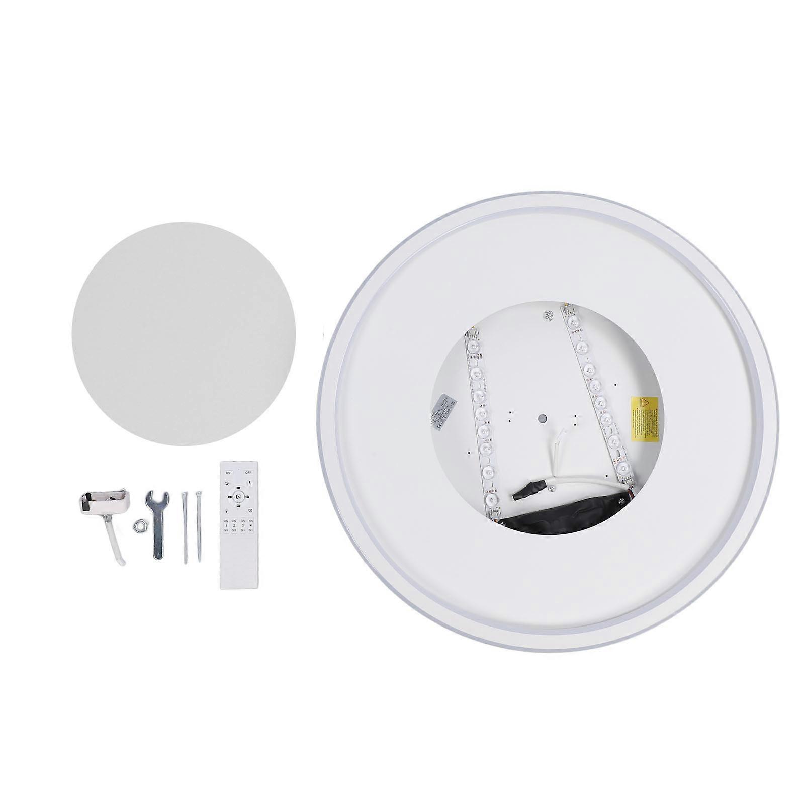 Dimmable LED Ceiling Light, Surface Mount, Round, with Remote Control, 3 Color Changing, for Dining Room, Living Room, Bedroom, White Frame