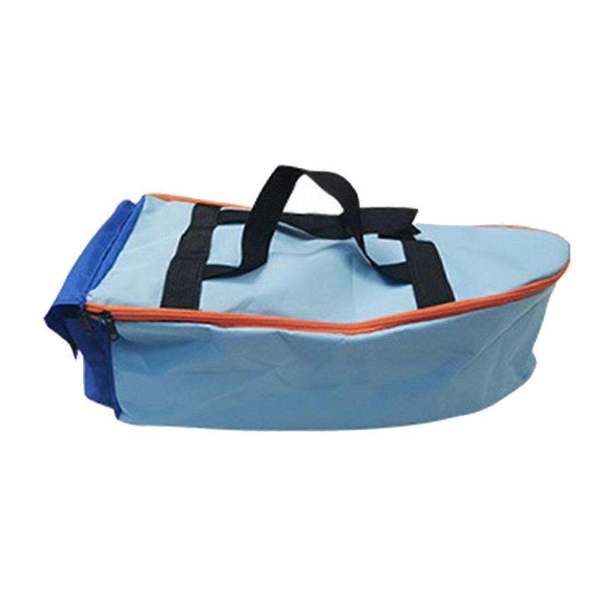 Double Zipper Carry Bag for Bait Boat Water Repellent Blue