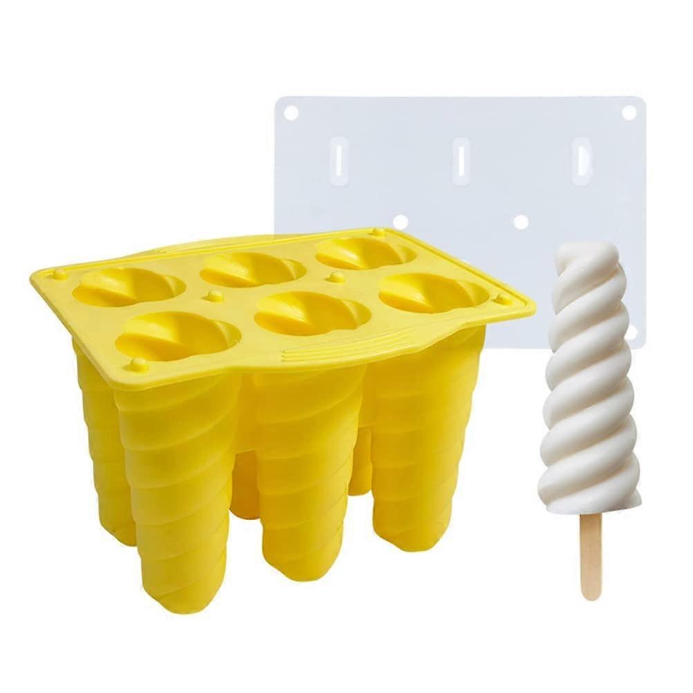 Silicone Popsicle Molds Set, Reusable Carambola Ice Pop Molds with Lids, Kids DIY Ice Cream Maker with Sticks